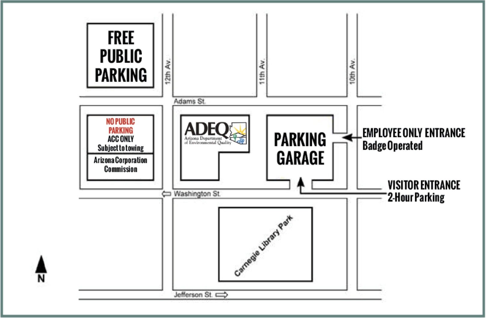 ADEQ Visitor Parking Map 